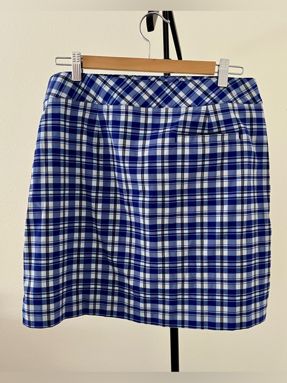 💙 IZOD Golf Blue Plaid Skort | Preppy + Sporty Chic | Tennis | Size 12 - Picture 4 of 9